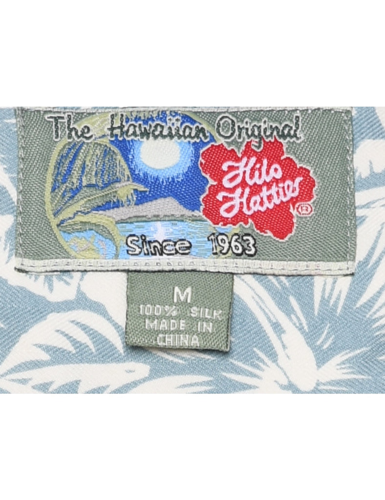 Silk Floral Hawaiian Shirt - M