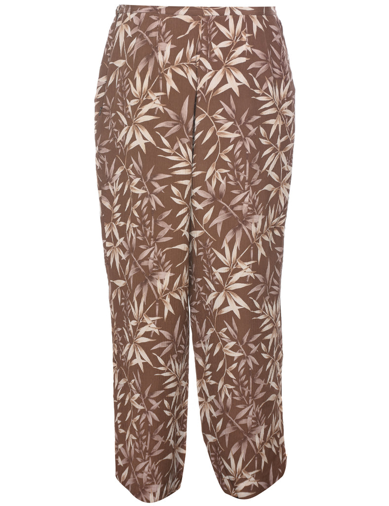 Silk Foliage  Printed Trousers - W31 L28