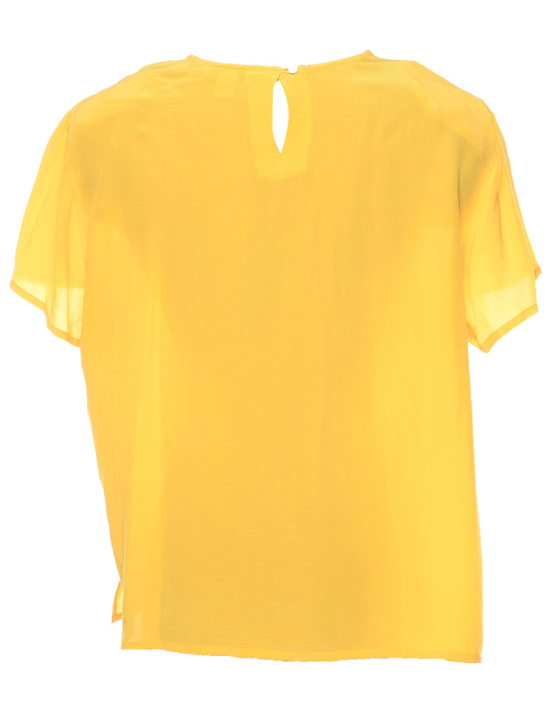 Silk Yellow Top - L