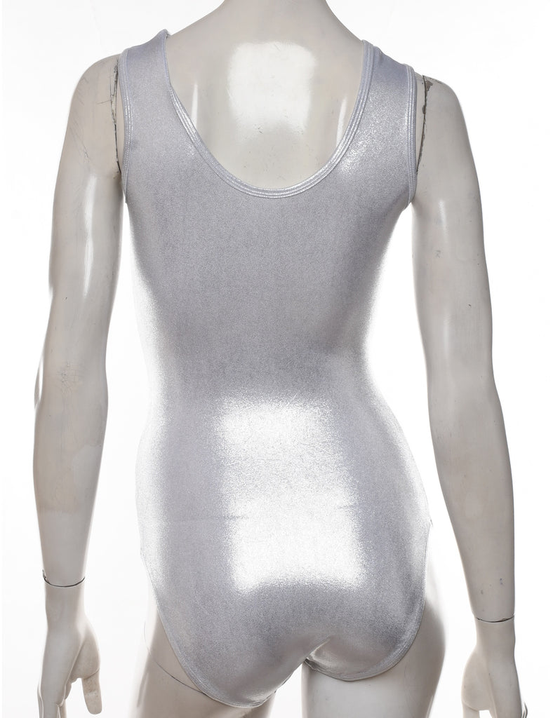 Silver Glittery Metallic Bodysuit  - S