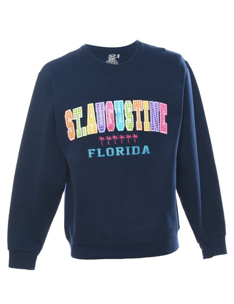 St Augustine Florida Embellished Sweatshirt - M