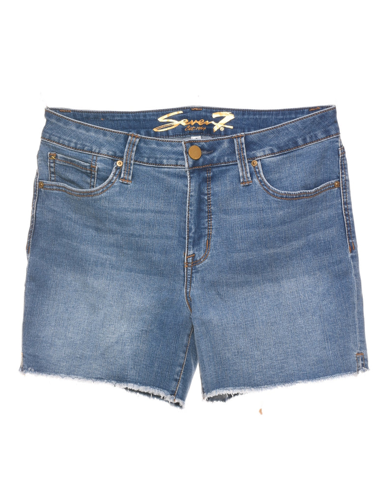 Stone Wash Cut-off Denim Shorts - W32 L4