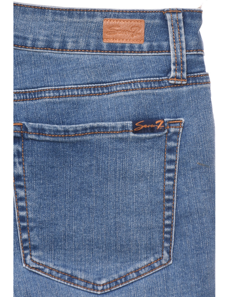Stone Wash Cut-off Denim Shorts - W32 L4