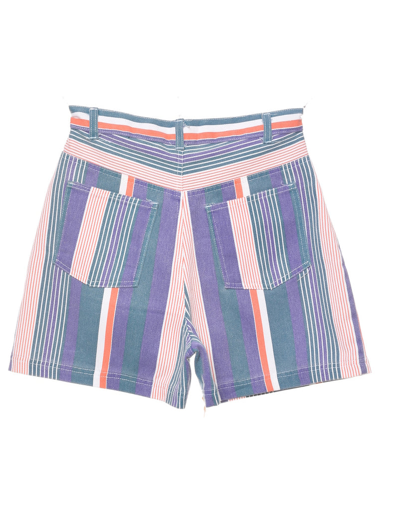 Striped Denim Shorts - W27 L3