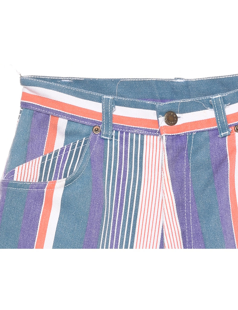 Striped Denim Shorts - W27 L3
