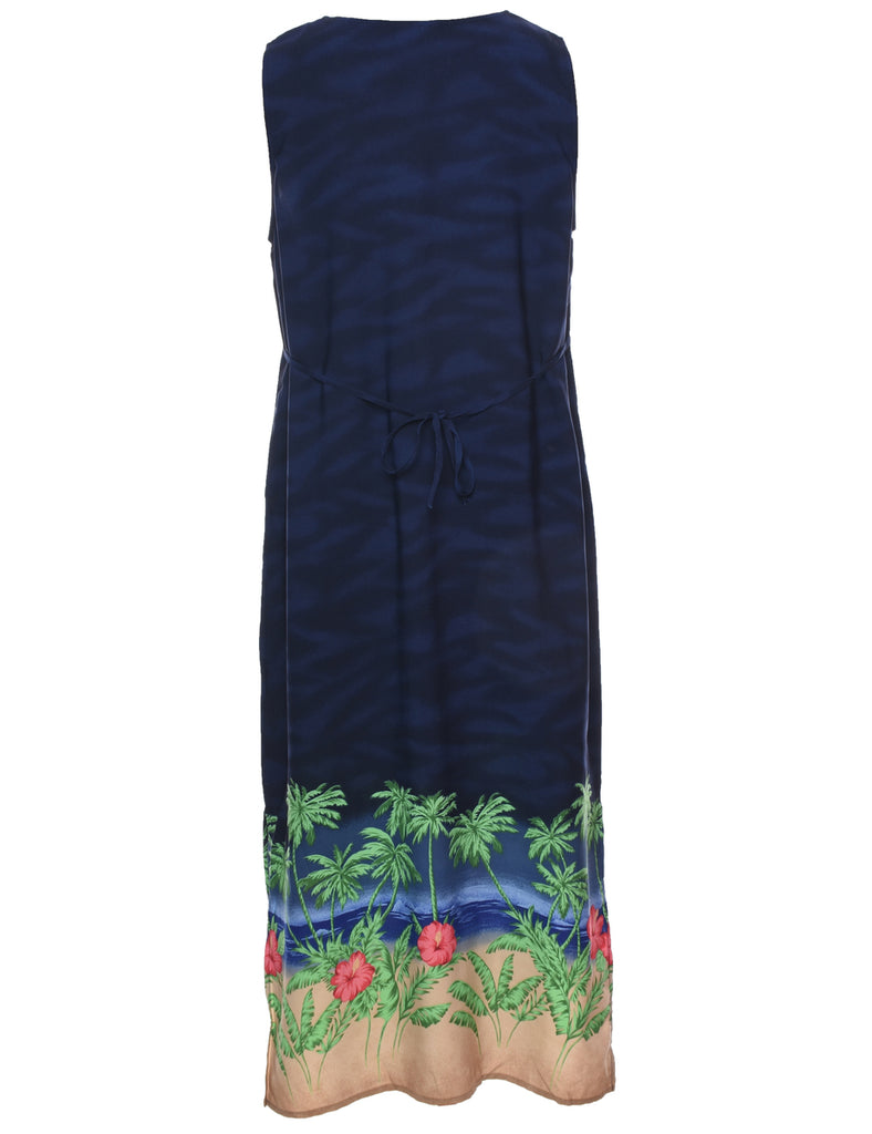 Tropical Print Dress - L