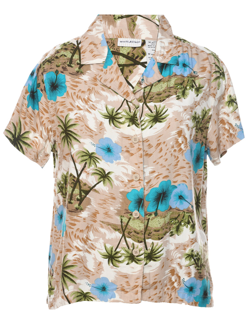 White Stag Hawaiian Shirt - M