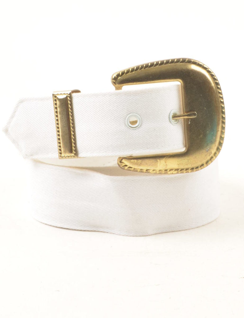 White Waist Belt - M