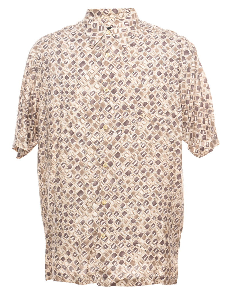 100% Silk Printed Shirt - XL