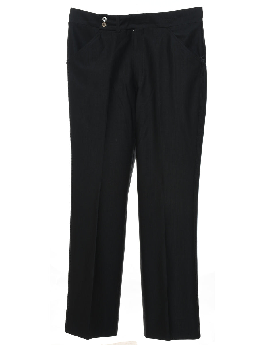 Run & Fly Herrenhose im Skinny Fit im 60er-Jahre-Vintage-Retro-Mod-Stil mit  Blackwatch-Tartan