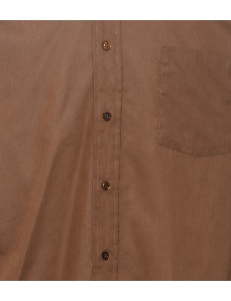 1970s Dark Brown Shirt - L