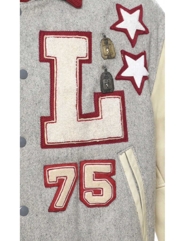 1970s Knights of the Gridiron Grey Team Jacket - L