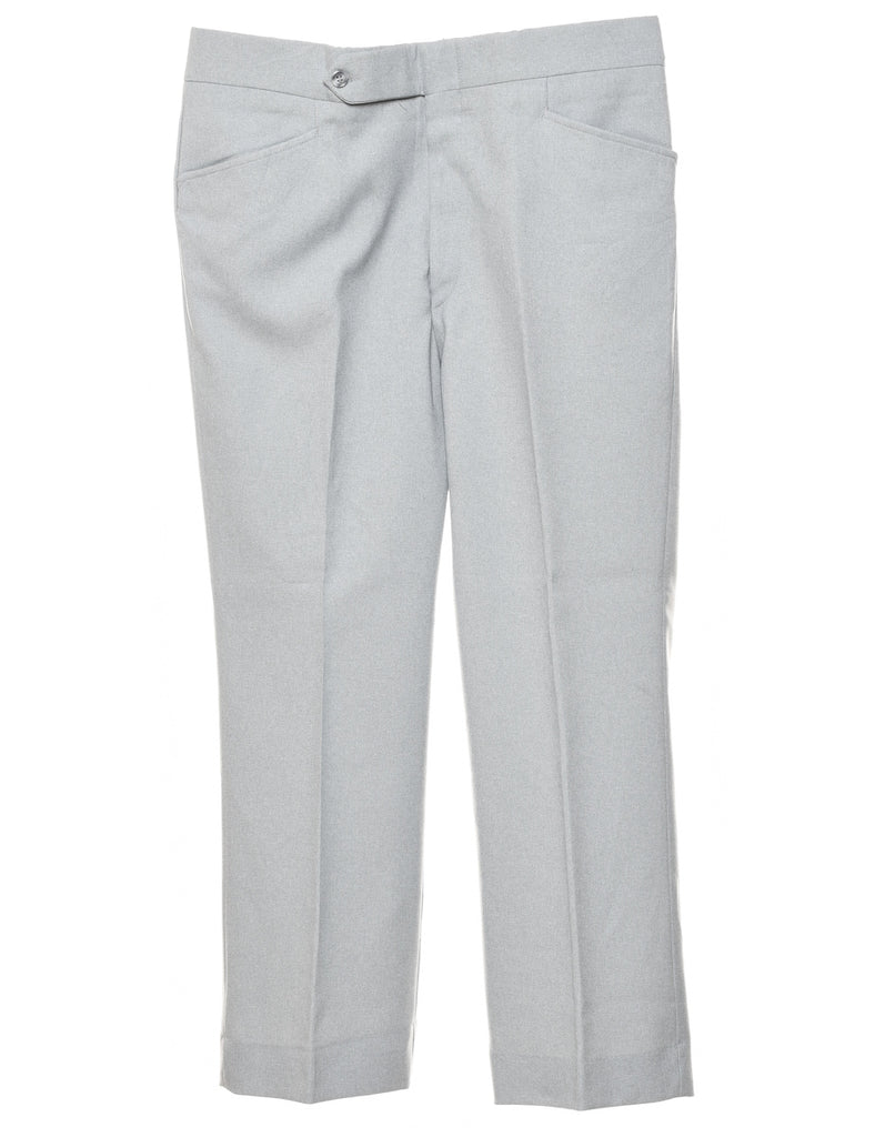 1970s Light Grey Classic Suit Trousers - W36 L29