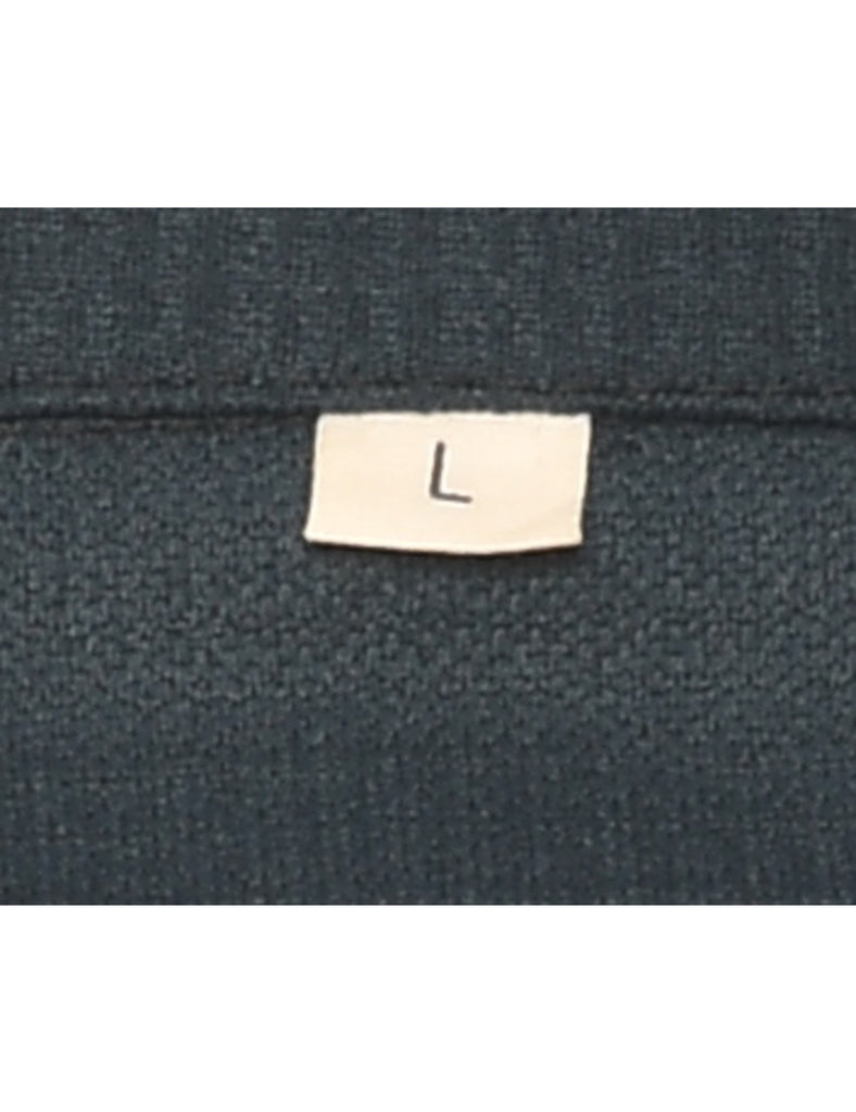 1970s Navy Contrast Stitch Shirt - L