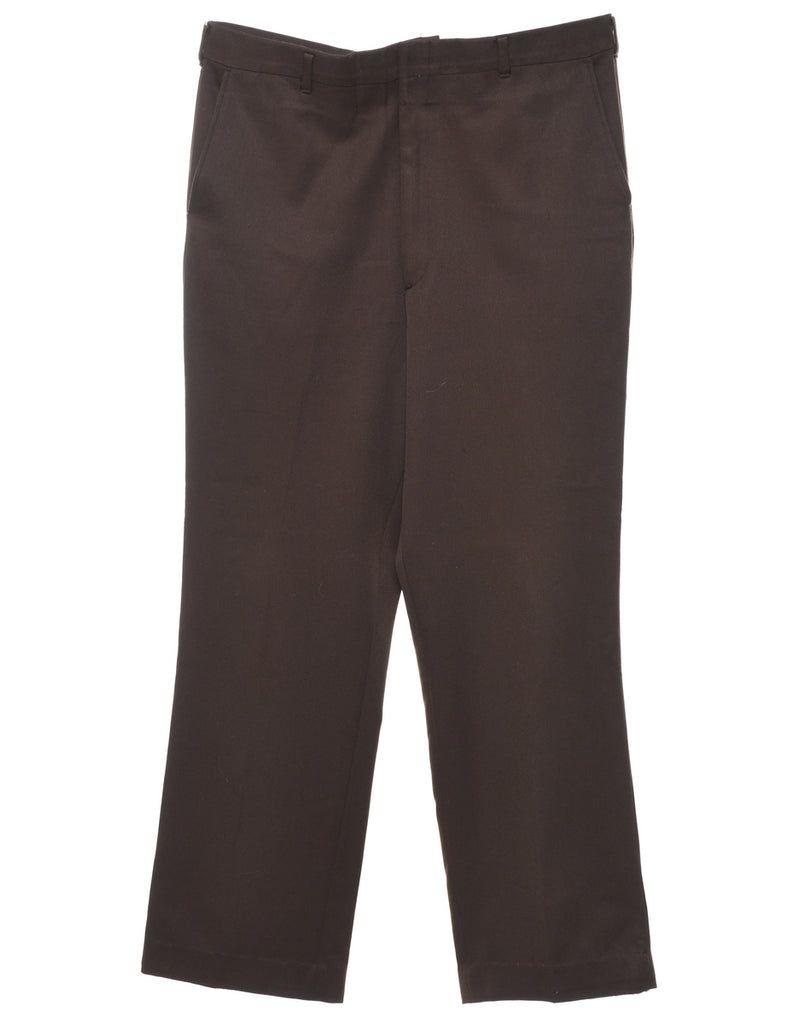 1970s Sears Dark Brown Classic Trousers - W36 L32