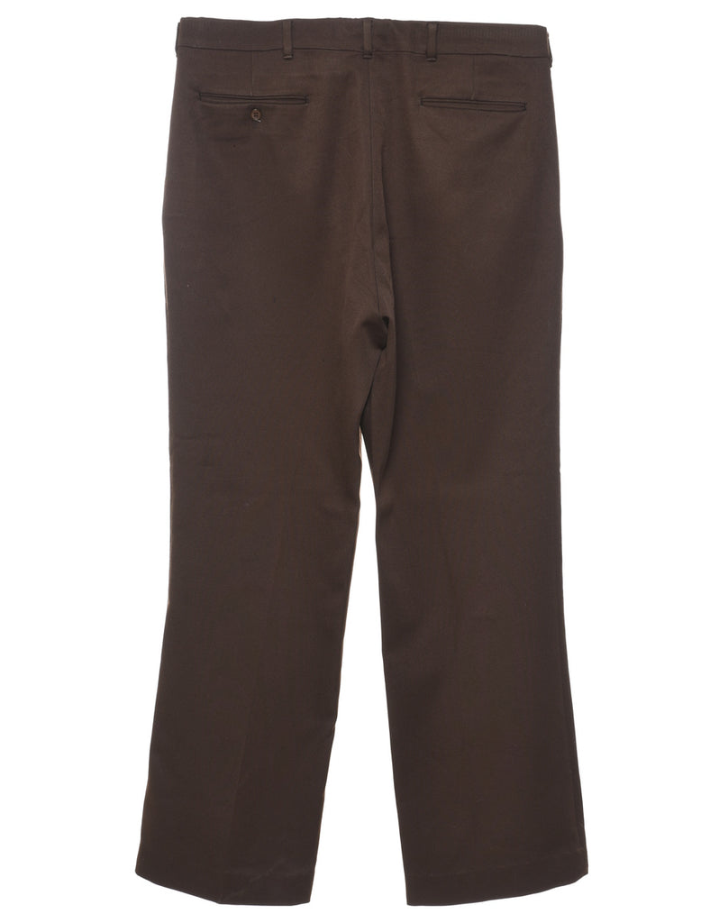 1970s Sears Dark Brown Classic Trousers - W36 L32
