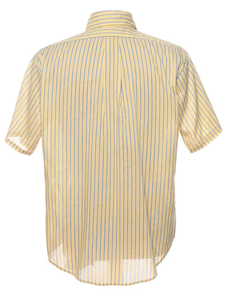 1970s Van Heusen Yellow Striped Shirt - L