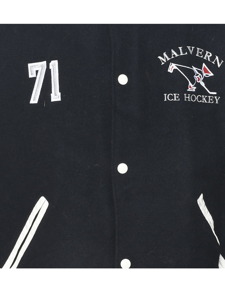1970s Wool Ice Hockey Team Jacket - L