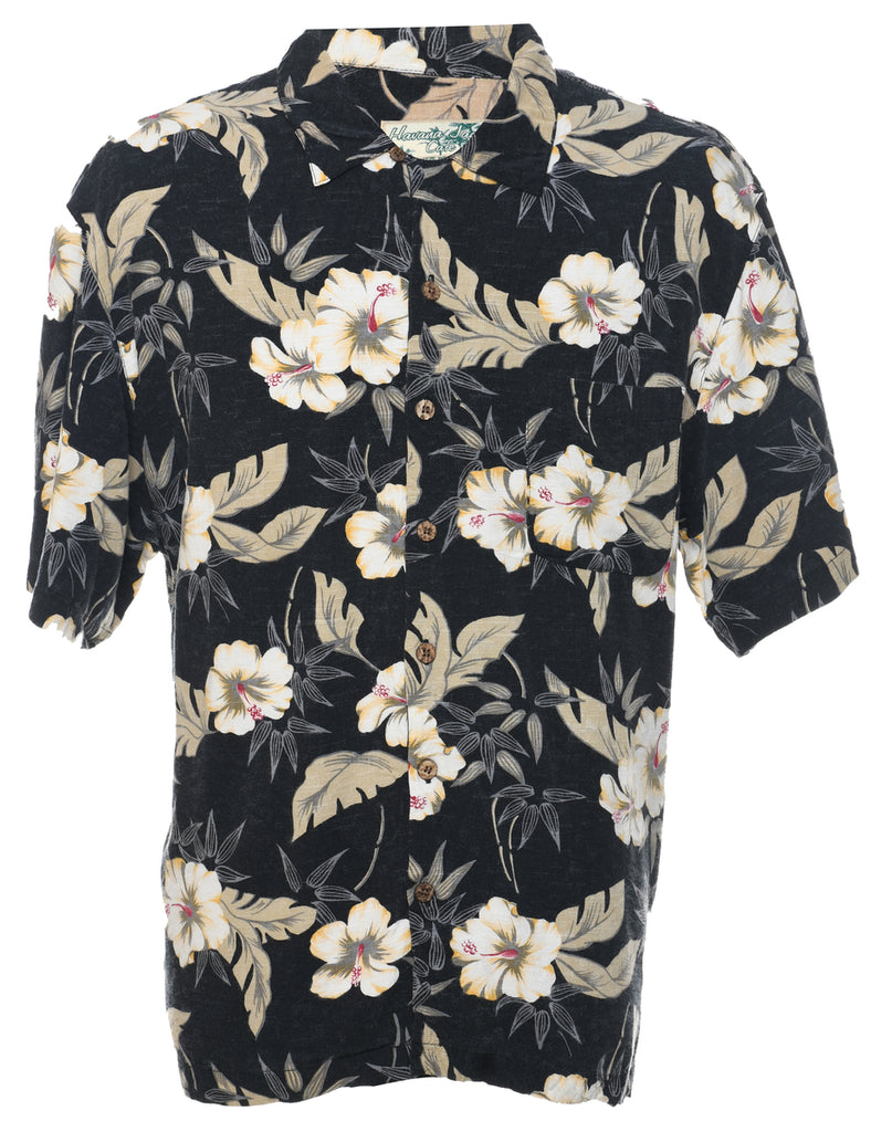 1980s Hibiscus Hawaiian Shirt - XL