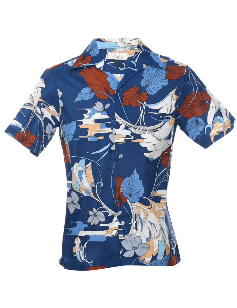 1980s Pacifica Foliage Hawaiian Shirt - S