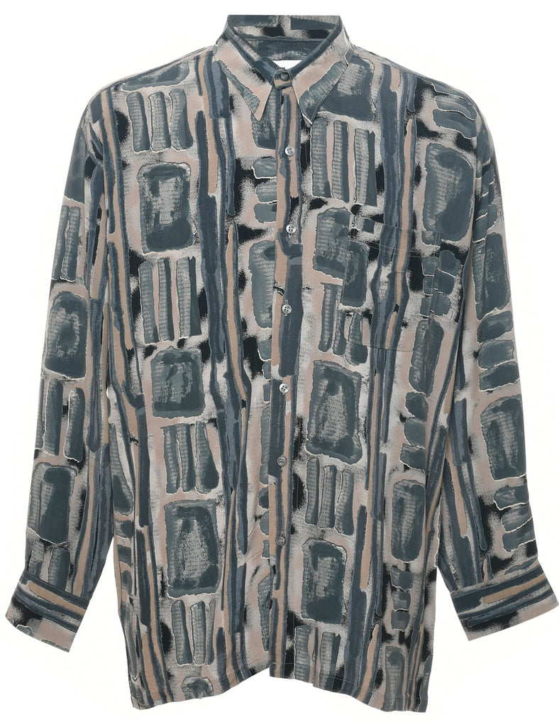 1990s Abstract Print Shirt - L