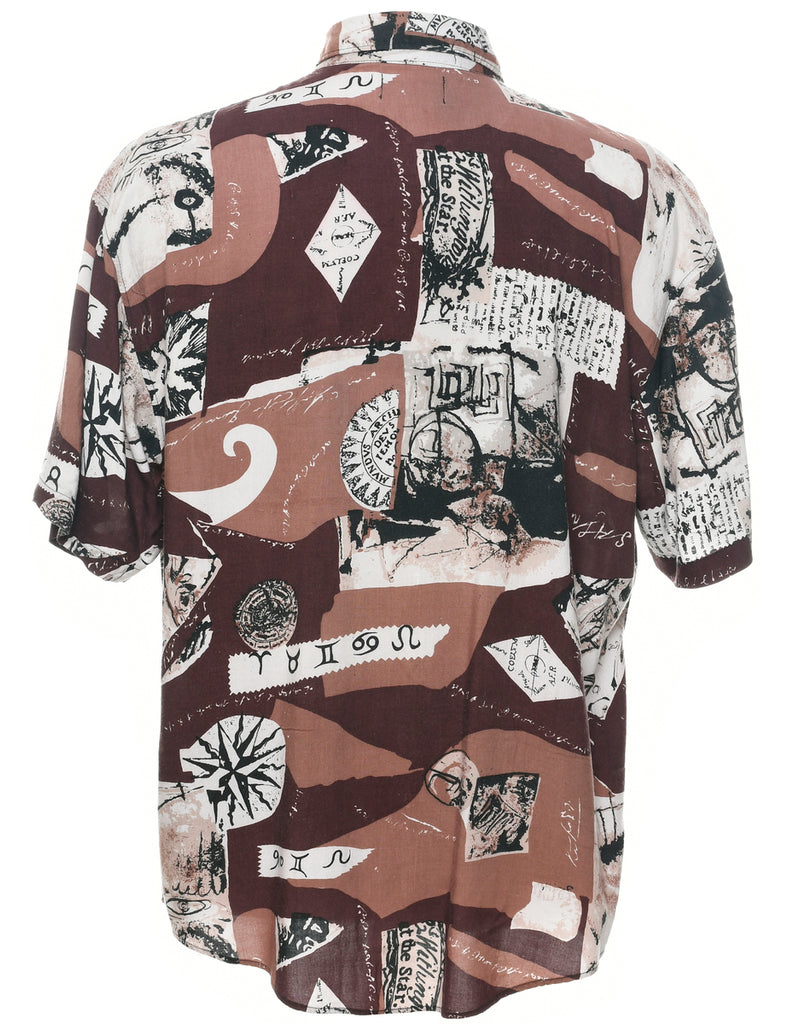 1990s Abstract Print Shirt - M