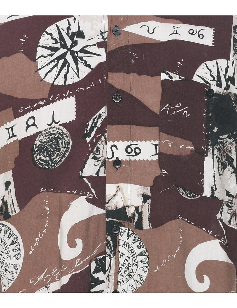 1990s Abstract Print Shirt - M