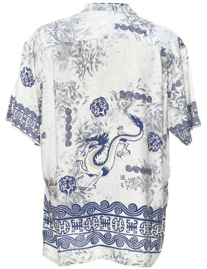 1990s Floral Shirt - L