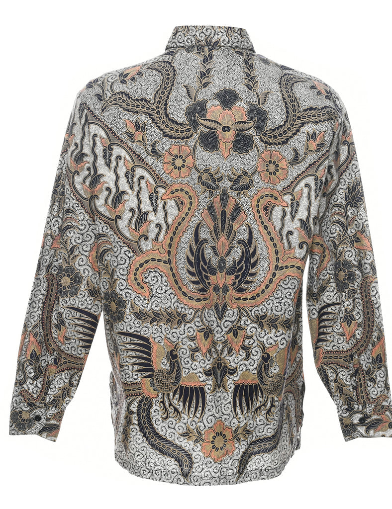 1990s Floral Shirt - M