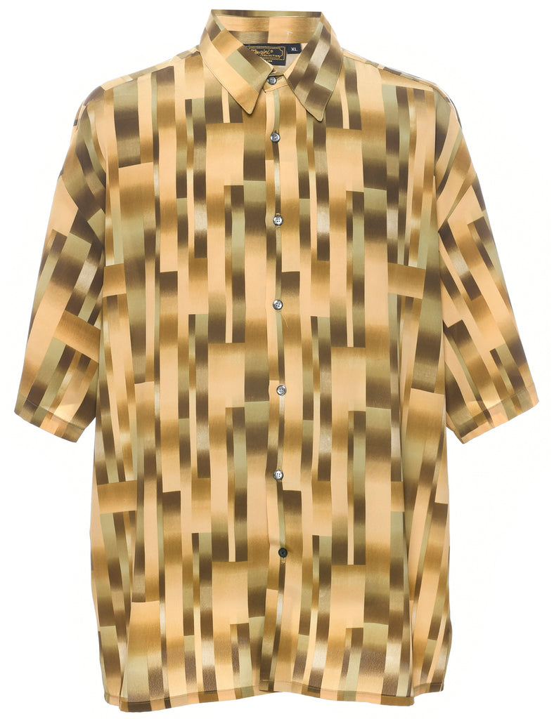 1990s Geometric Pattern Shirt - XL
