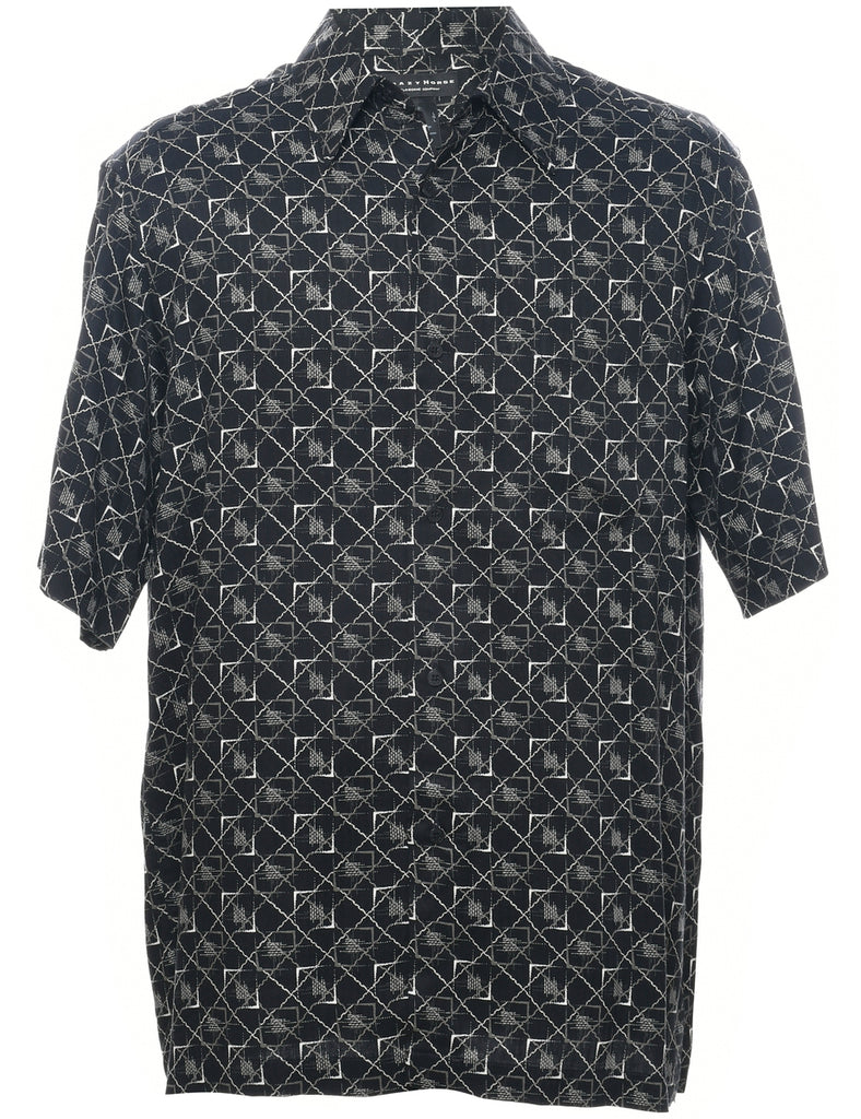 1990s Geometric Pattern Shirt - L