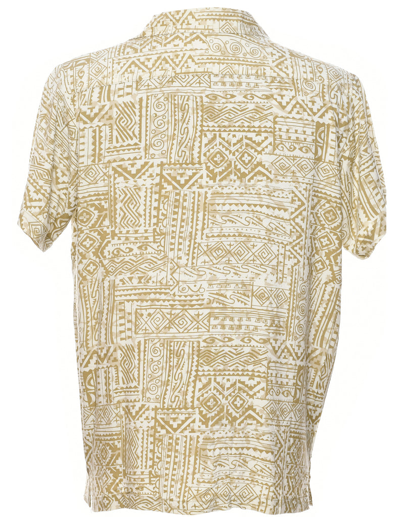1990s Geometric Pattern Shirt - M