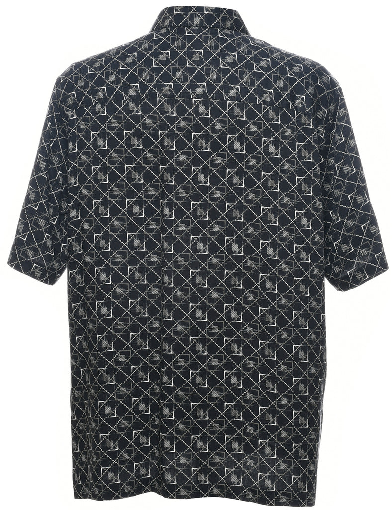 1990s Geometric Pattern Shirt - L