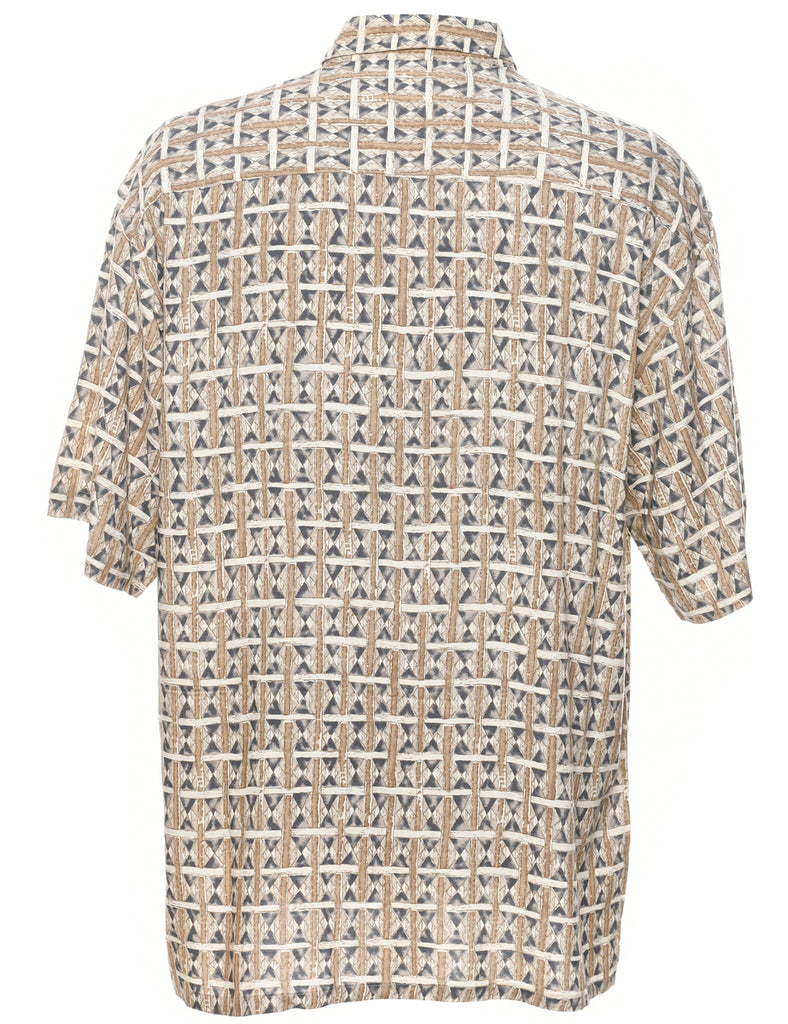 1990s Geometric Pattern Shirt - L