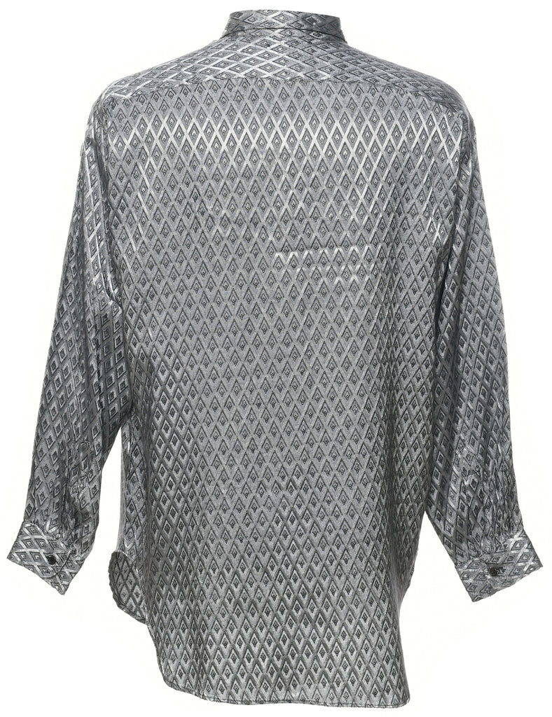 1990s Geometric Pattern Shirt - M