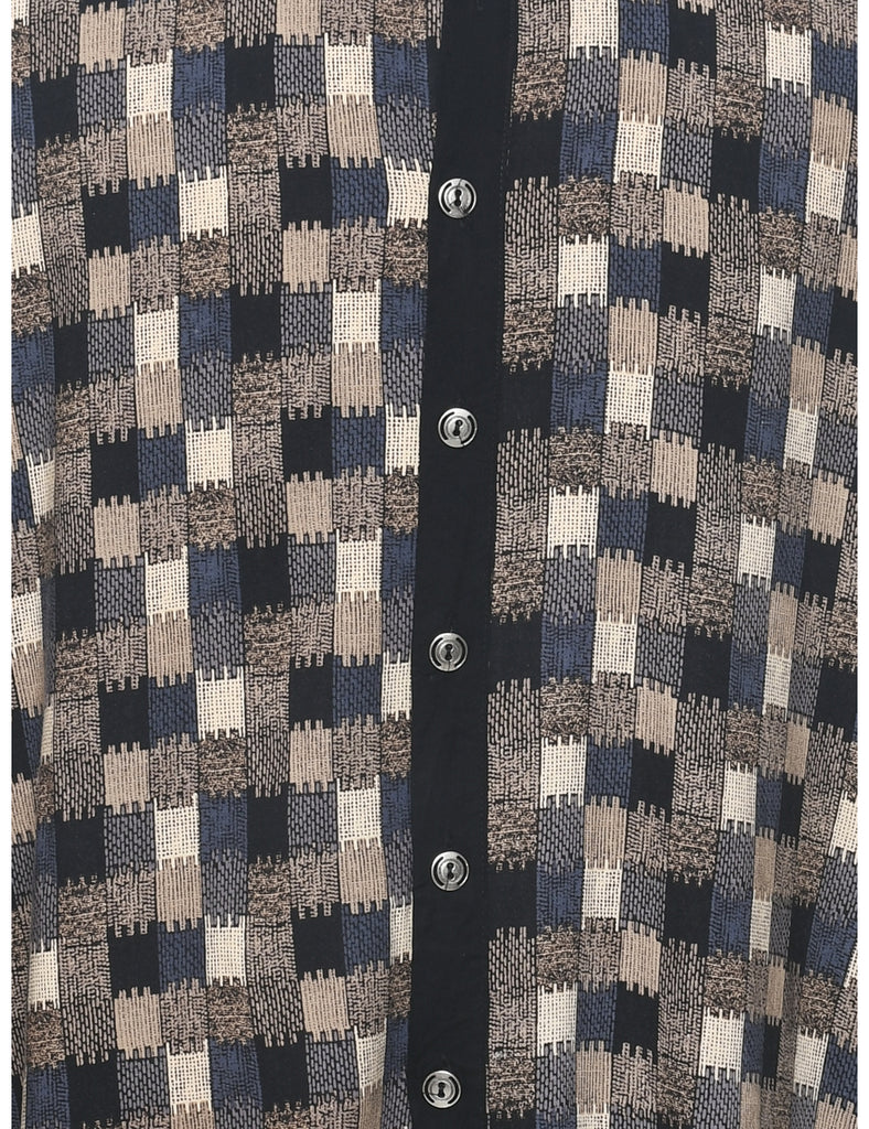 1990s Geometric Pattern Shirt - L