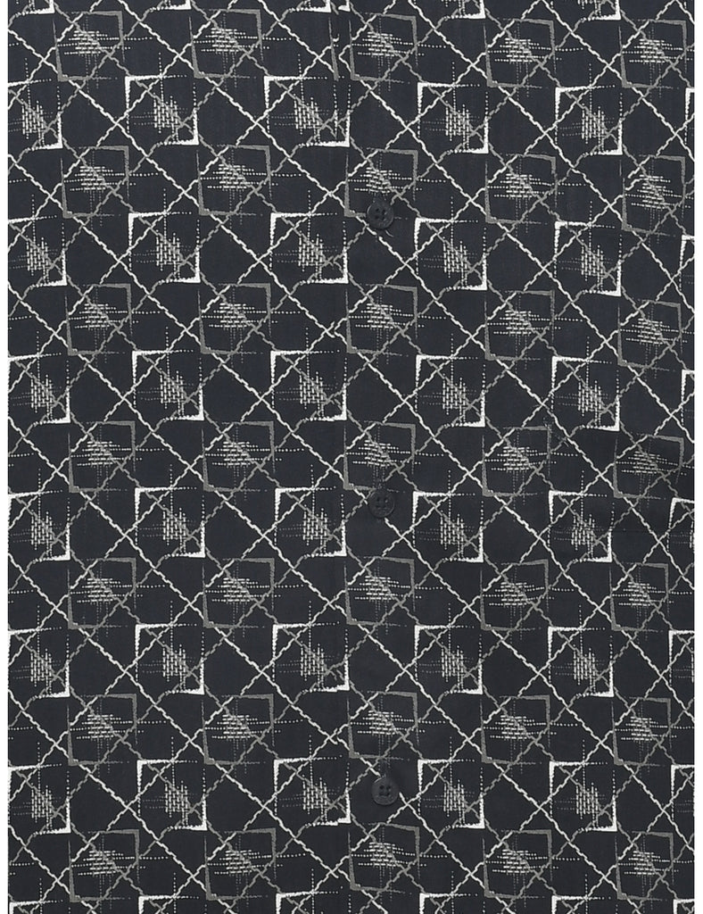 1990s Geometric Pattern Shirt - L