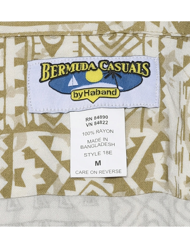 1990s Geometric Pattern Shirt - M