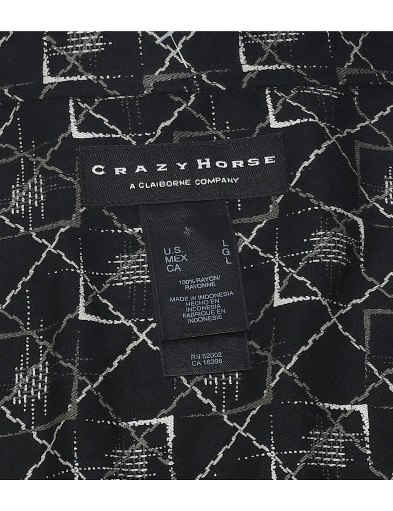1990s Geometric Pattern Shirt - L