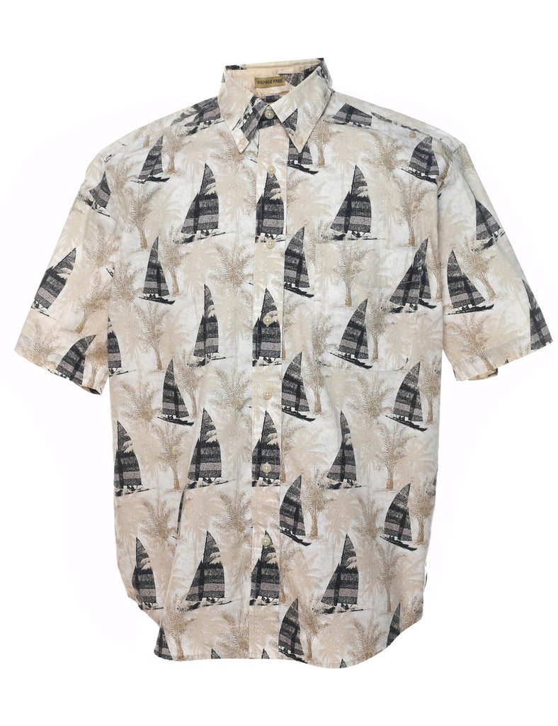 1990s Natural Issue Smart Shirt - M