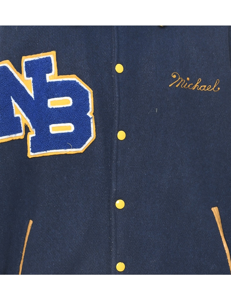 1990s North Brunswick Varsity Football Two Tone Team Jacket - XXL