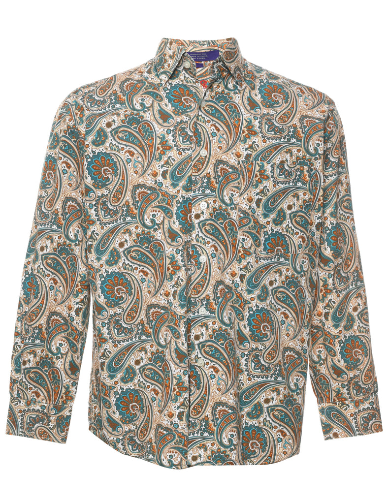 1990s Paisley Print Shirt - S