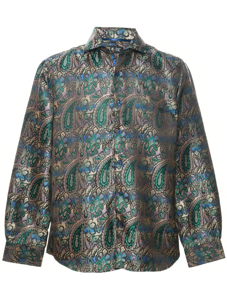 1990s Paisley Print Shirt - L