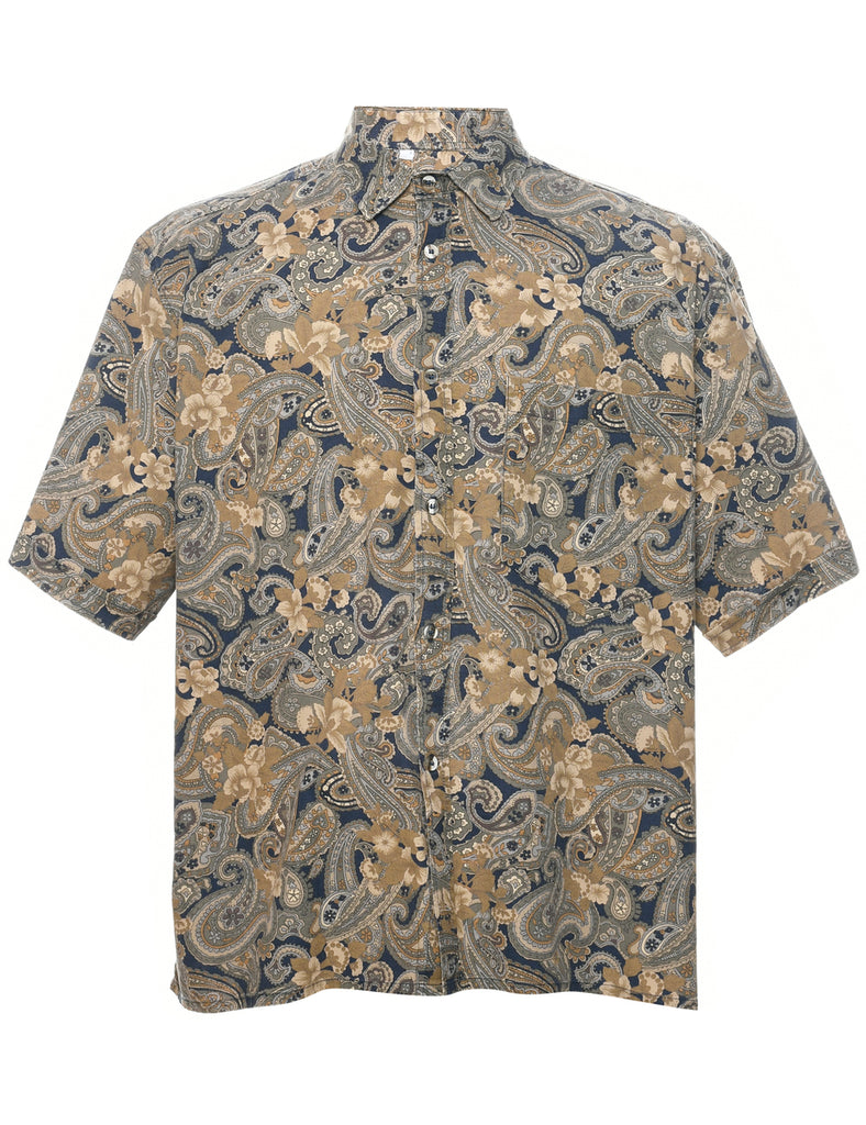 1990s Paisley Print Shirt - L