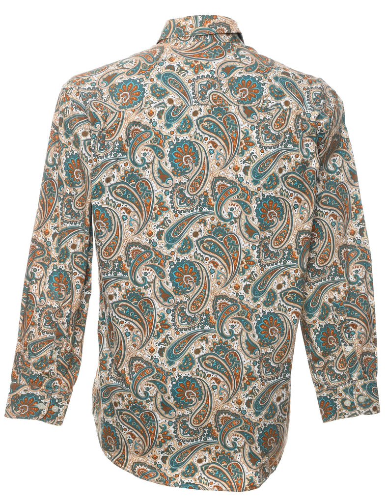 1990s Paisley Print Shirt - S
