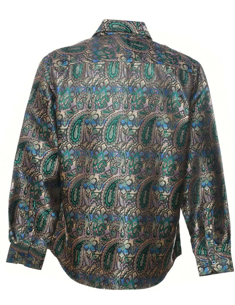 1990s Paisley Print Shirt - L
