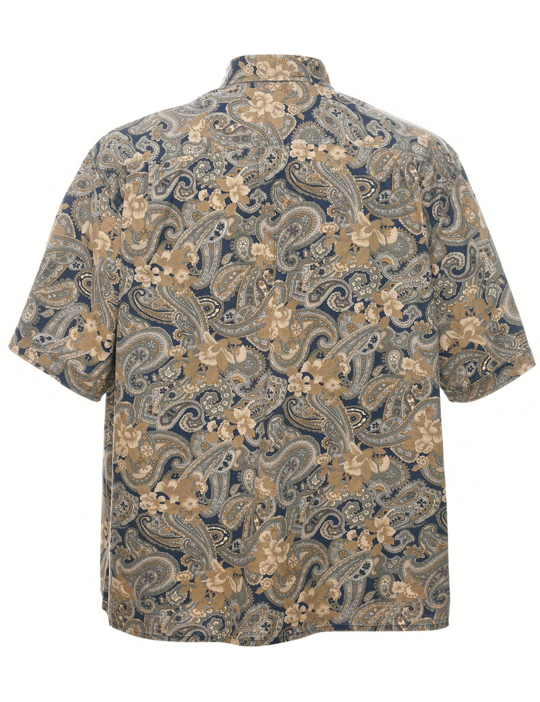 1990s Paisley Print Shirt - L