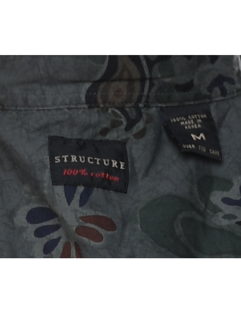 1990s Paisley Print Short Sleeved Shirt - M