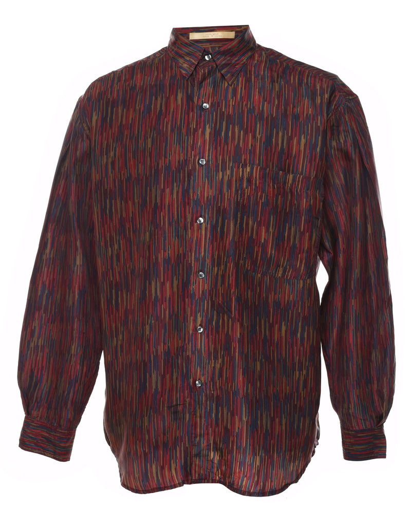 1990s Perry Ellis Striped Shirt - M