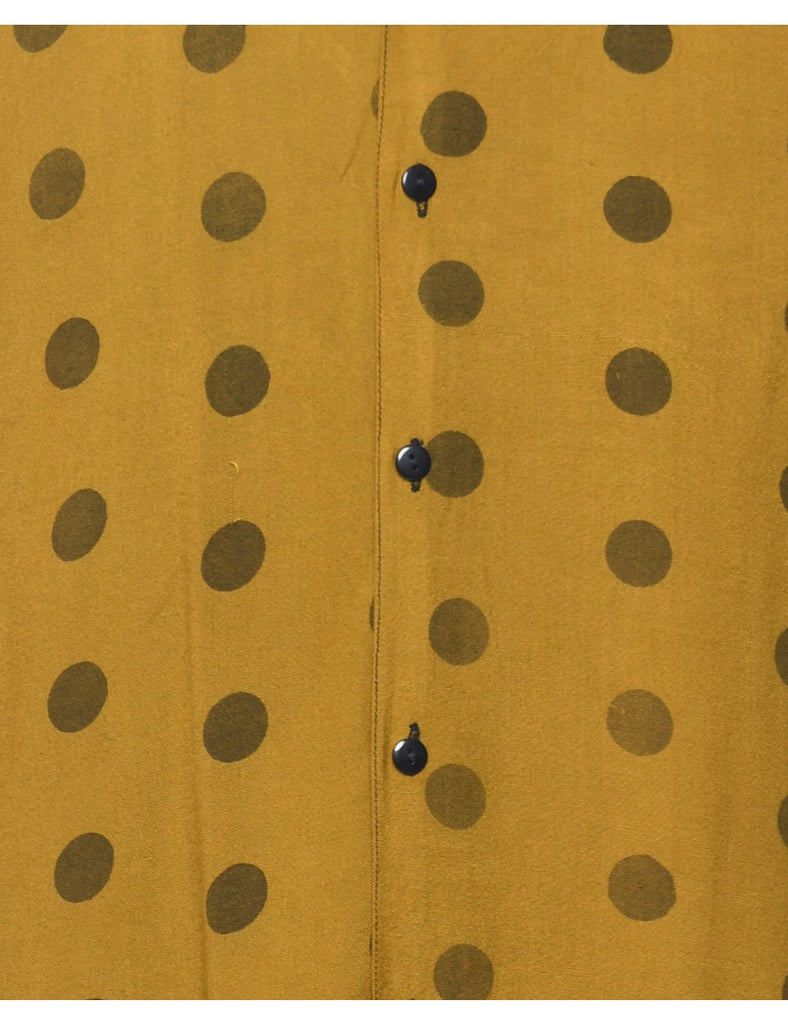1990s Polka Dot  Shirt - L